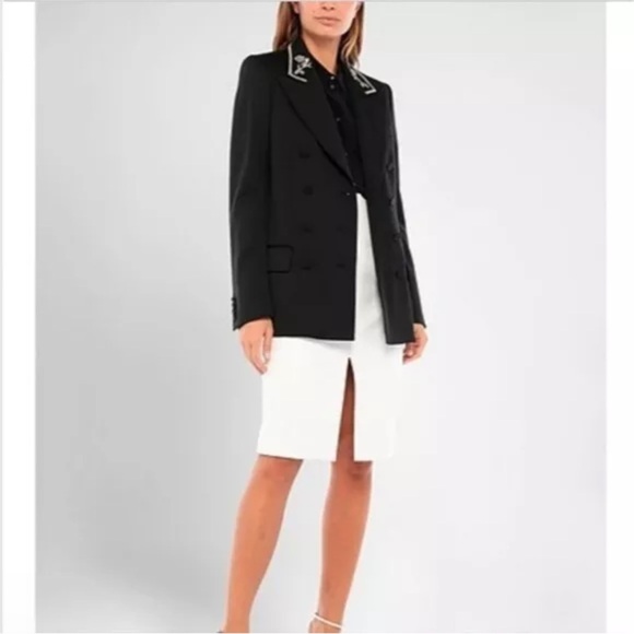 $1890 NWT Burberry Black Double-Breasted Blazer Size 2 - Picture 3 of 5